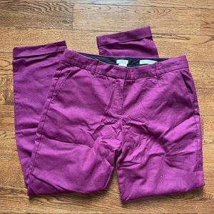 Purple J. Crew Cafe Capri Pants